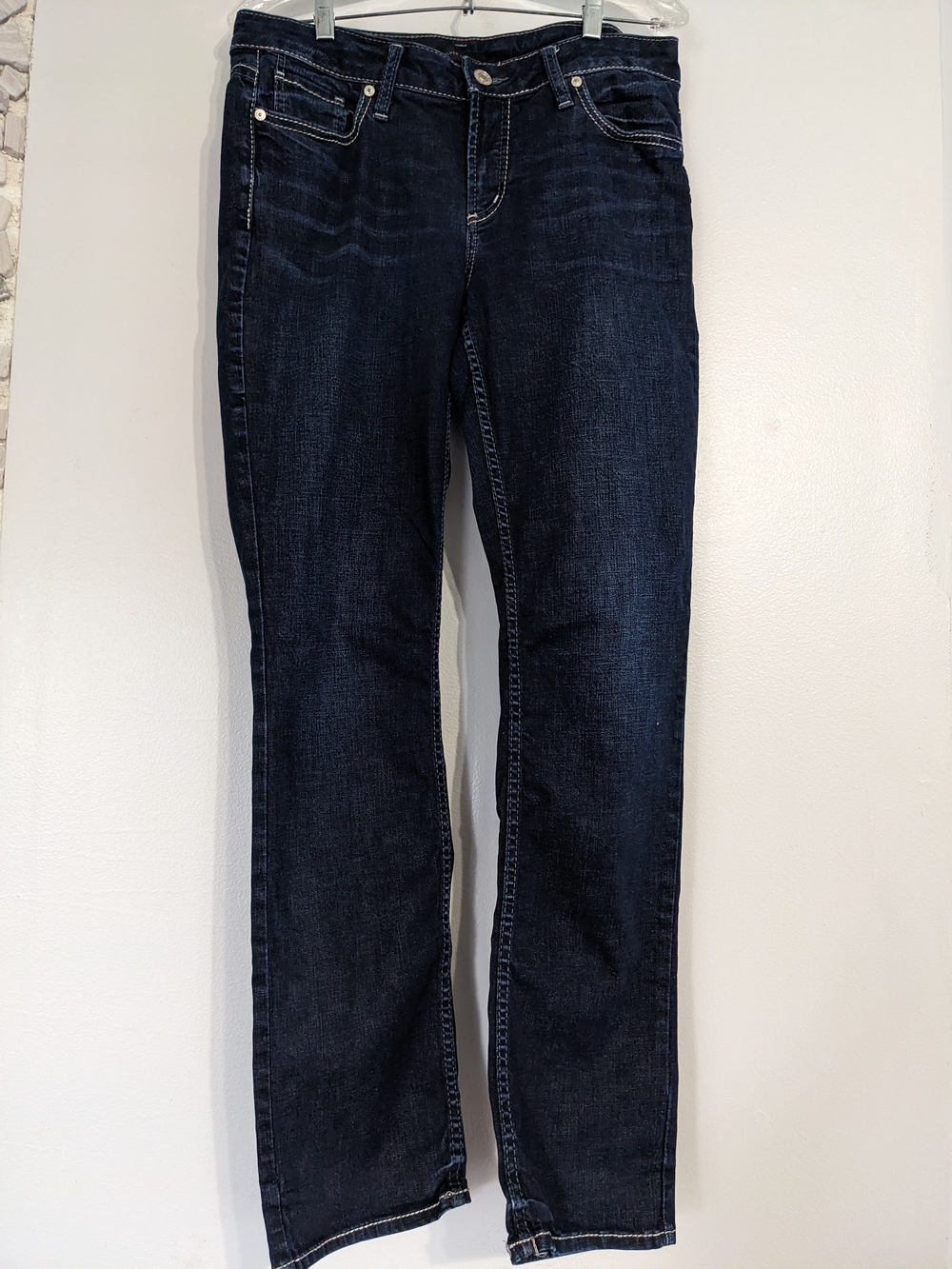 Silver Jeans Elyse Straight Dark Wash Women's 33"X 30"